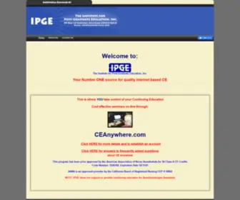 Ipge.com(Anesthesia Seminars by IPGE) Screenshot