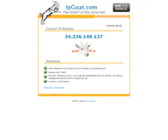 Ipgoat.com(IP Lookup) Screenshot