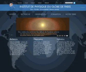 IPGP.fr(Institut de Physique du Globe de Paris) Screenshot