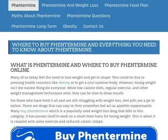 Iphentermine.com(Where to Buy Phentermine and everything you need to know about Phentermine) Screenshot