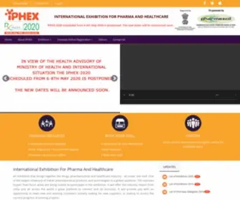 Iphex-India.com(INTERNATIONAL EXHIBITION FOR PHARMA AND HEALTHCARE) Screenshot