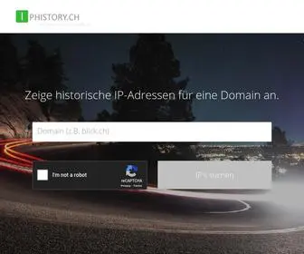 Iphistory.ch(Zeige historische IP) Screenshot