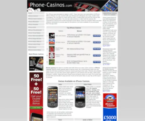 Iphone-Casinos.com Screenshot