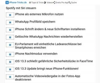 Iphone-Tricks.de(Coole iPhone Tricks) Screenshot