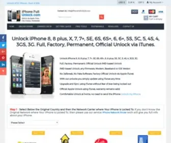 Iphonefullunlock.com(Fast iPhone Factory via IMEI Unlock Service) Screenshot