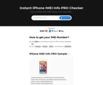 Iphoneimeicheck.info(IPhone IMEI Check Info) Screenshot