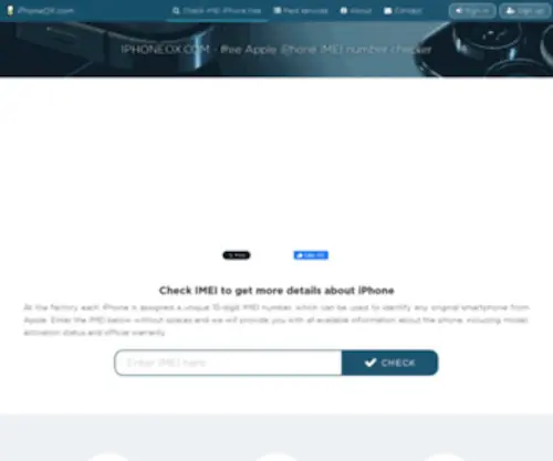 Iphoneox.com(IPhone IMEI checker online FREE) Screenshot