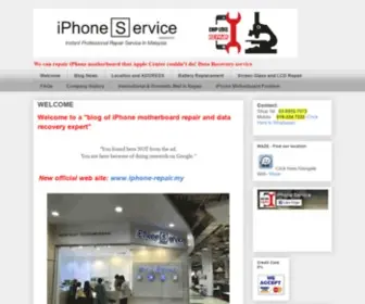 Iphoneservice.com.my(IPhone Repair Center Malaysia) Screenshot