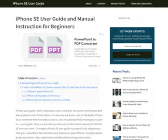 Iphoneseuserguide.com(IPhone SE User Guide and Manual Instruction for Beginners) Screenshot