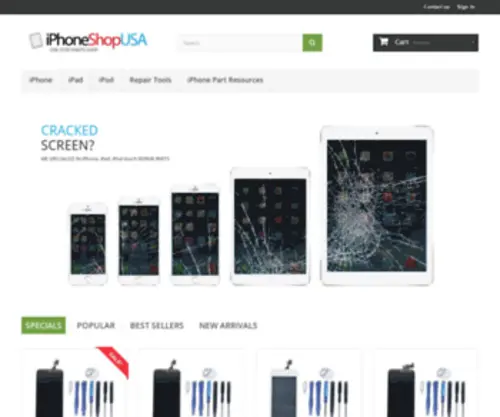 Iphoneshopusa.com(IPhone parts) Screenshot