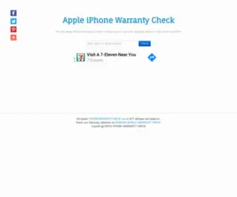 Iphonewarrantycheck.com(Apple iPhone Warranty Checker) Screenshot