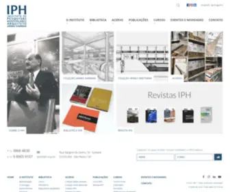 IPH.org.br(Instituto de Pesquisas Hospitalares) Screenshot