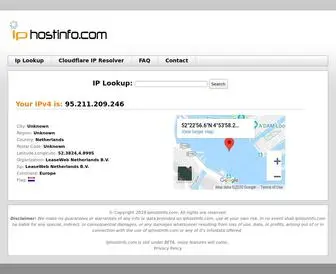 Iphostinfo.com(What is my IP address) Screenshot