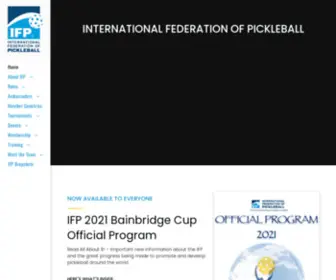 Ipickleball.org(International Federation of Pickleball) Screenshot