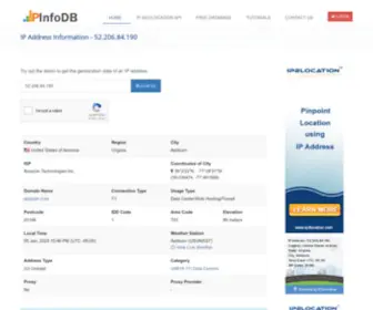 Ipinfodb.com(IP Info) Screenshot
