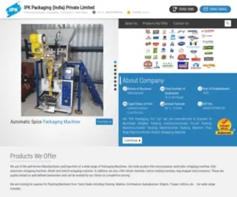 Ipkpackaging.com(Pouch Packing Machines and Powder Packing Machine Manufacturer) Screenshot