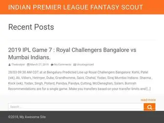 Iplfantasyscout.com(Indian Premier League Fantasy Scout) Screenshot