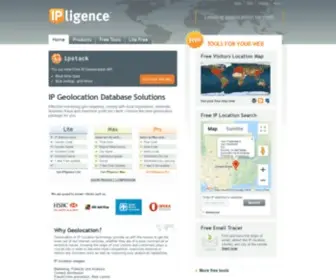 Ipligence.com(IP Address Location of Web Visitors & Geolocation services) Screenshot