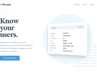 Iplocate.io(Free IP Address Geolocation API) Screenshot