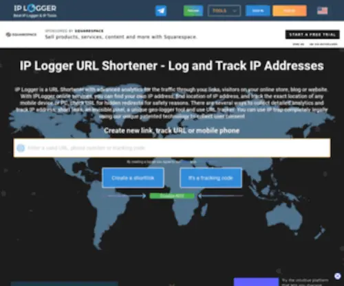 Iplogger.org(IP Logger URL Shortener) Screenshot