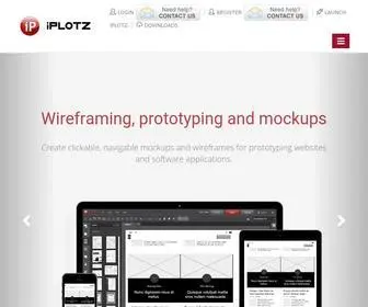 Iplotz.com(Wireframing, mockups and prototyping for websites and applications) Screenshot