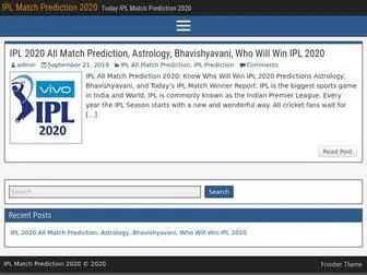 Iplprediction2020.in(IPL Prediction 2020 Who Will Win IPL Match Winner Predictions) Screenshot