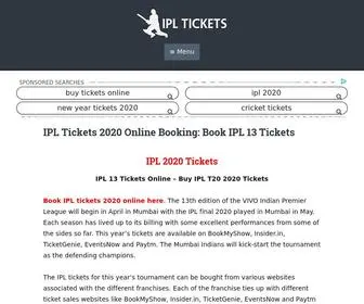Ipltickets.net(IPL 2020 Tickets Online Booking) Screenshot