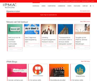 Ipma.nl(IPMA-NL | Hét onafhankelijke kennisplatform voor projectmanagement) Screenshot