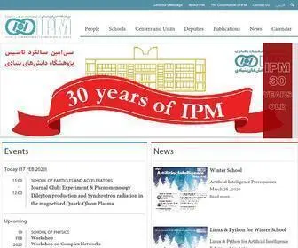 IPM.ac.ir(Institute for Research in Fundamental Sciences) Screenshot