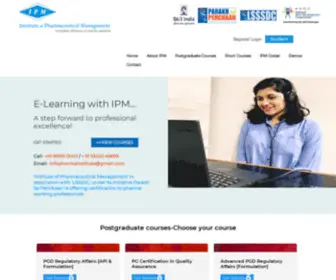 Ipmindia.in(Regulatory affairs courses & certification in India) Screenshot