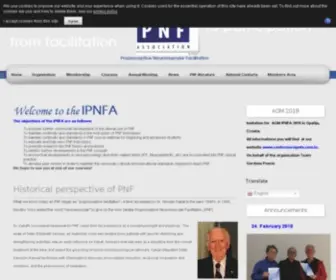 Ipnfa.org(Pnf proprioceptive facilitation Propriozeptive Neuromuskuläre Fazilitation) Screenshot
