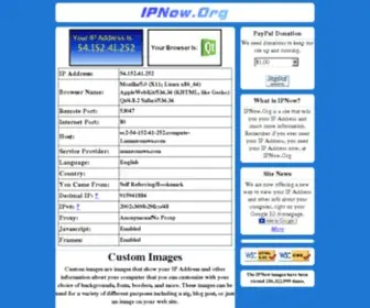 Ipnow.org(Your IP Address is) Screenshot