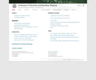 IPNP.cz(Institute of Particle and Nuclear Physics) Screenshot