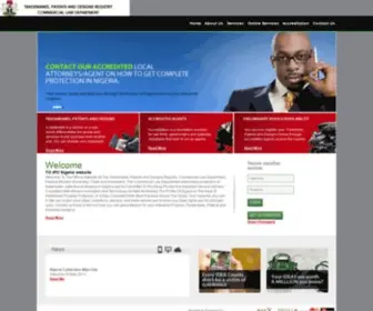 Iponigeria.com(Trademarks, Patents And Designs Registry, Commercial Law Department) Screenshot