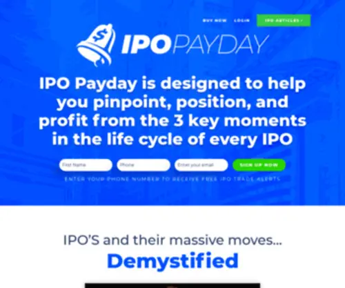 Ipopayday.com(IPO Payday Home) Screenshot