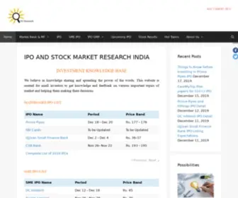 Iporesearch.co.in(Check Current Live IPO and Upcoming IPO Details) Screenshot