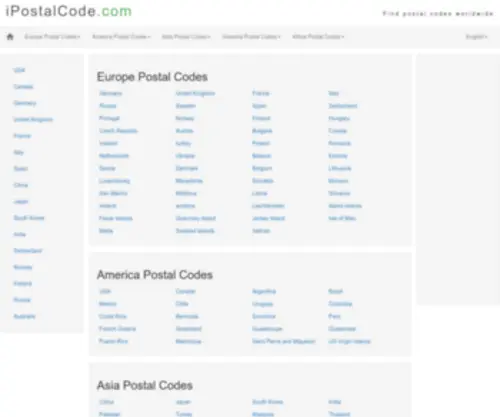 Ipostalcode.com(Ipostalcode) Screenshot