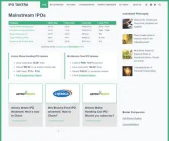 Ipotantra.com(IPO Tantra) Screenshot