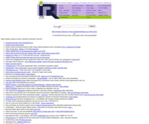 IPR.com(Innovative professional research) Screenshot