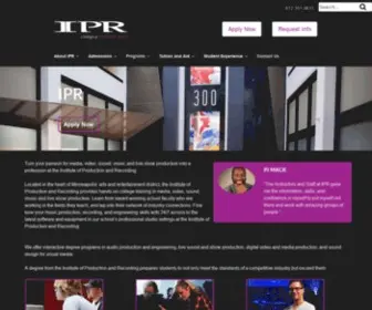 IPR.edu(IPR (Institute of Production & Recording)) Screenshot
