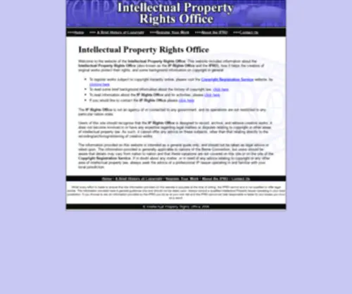 Iprightsoffice.org(Intellectual Property Rights Office) Screenshot
