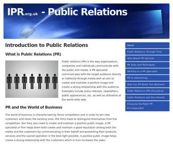 IPR.org.uk(Top 10 Best PR Agencies in the UK) Screenshot