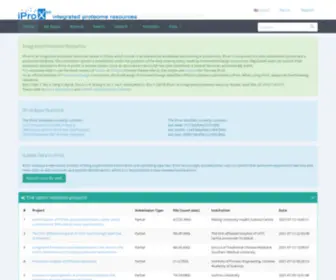 Iprox.org(Integrated Proteome resources) Screenshot