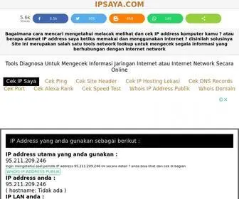 Ipsaya.com(Cek IP Address) Screenshot