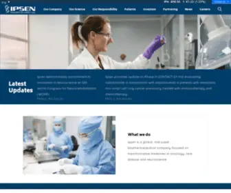 Ipsen.com(Improving patient health outcomes) Screenshot