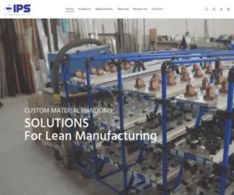 Ipsmaterialhandling.com(IPS specializes in custom material handling solutions for Lean Manufacturing. Ecoflex) Screenshot