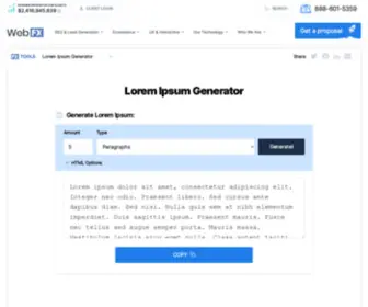 Ipsum-Generator.com(One-Click Lorem Ipsum Generator) Screenshot