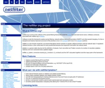 Iptables.org(Netfilter/iptables project) Screenshot