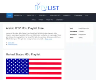 IPTV-List.live(Get Free IPTV M3u Playlist & Links (Updated Everyday)) Screenshot