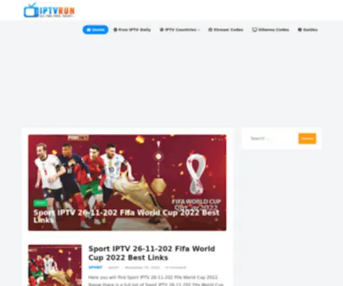 Iptvrun.com(Best site for Free IPTV) Screenshot